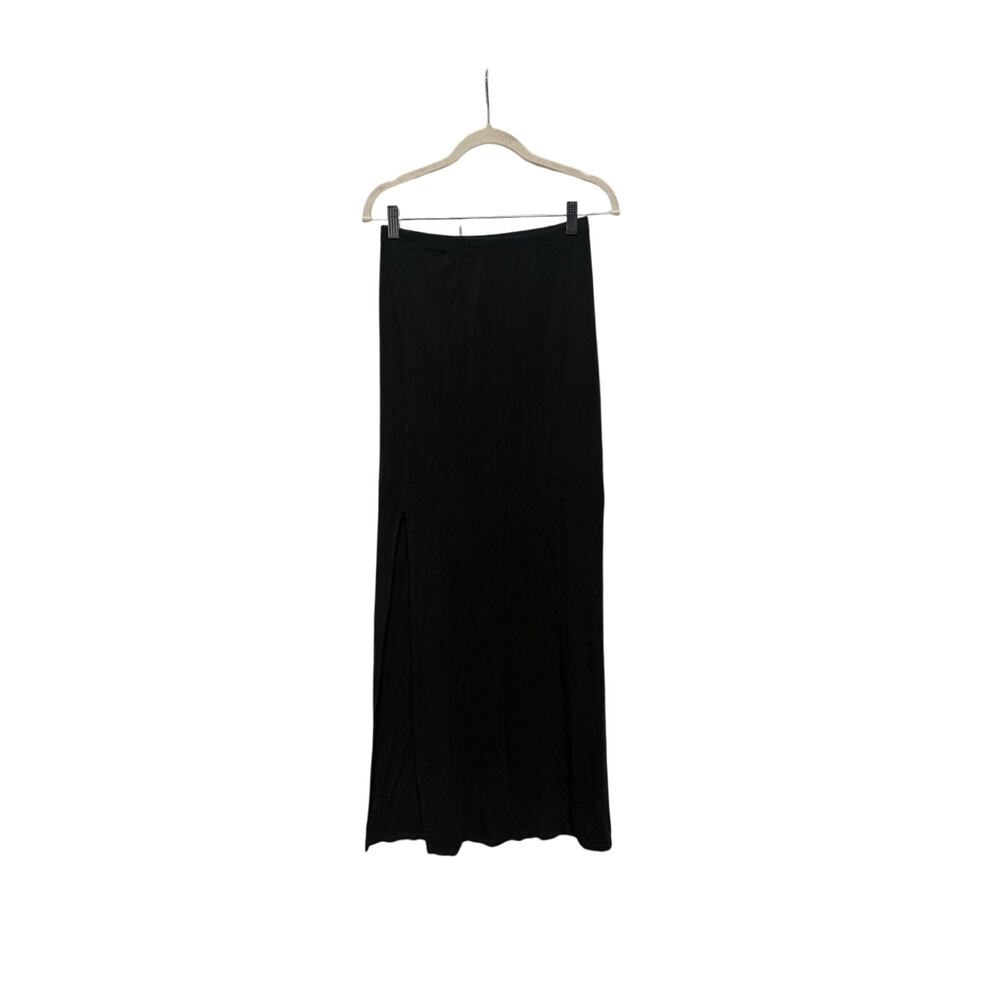 Brandy Melville Maxi Skirt Women's One Size Black Side Slit